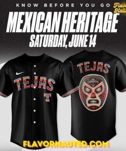 Texas Rangers Viva Tejas! Hispanic Heritage Month 2025 Black Baseball Jersey