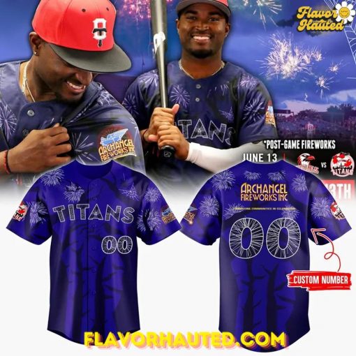 Titans Archangel Fireworks Custom Special Baseball Jersey