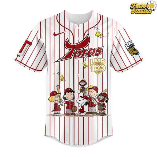 Toros de Tijuana 100 Años De Historia Peanuts Night Special Baseball Jersey