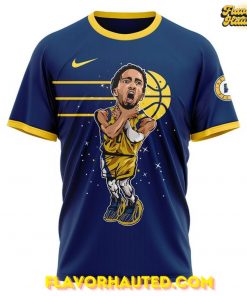 Tyrese Haliburton “What the Hali” NBA Finals 2025 Navy Blue T-Shirt