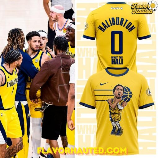 Tyrese Haliburton “What the Hali” NBA Finals 2025 Yellow T-Shirt