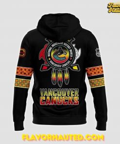 Vancouver Canucks 2025 National Indigenous History Month Night Hoodie 3