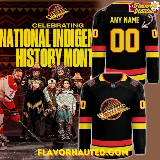 Vancouver Canucks National Indigenous History Month 2025 Special Hockey Jersey