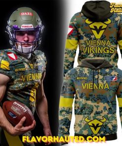 Vienna Vikings Salute to Service 2025 Special Camo Hoodie