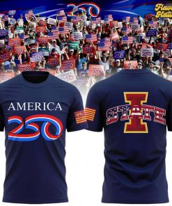 America 250 Iowa State Cyclones Navy Blue T-Shirt