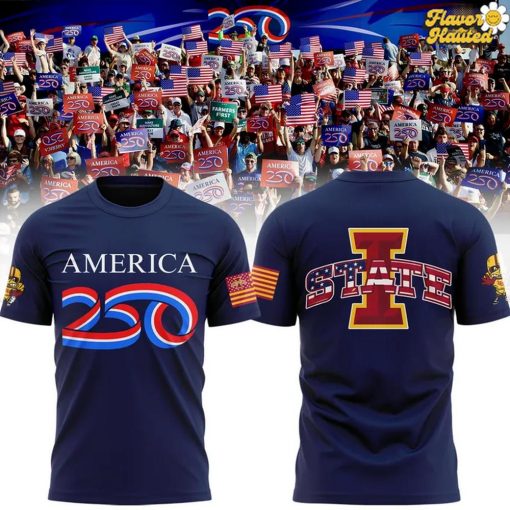 America 250 Iowa State Cyclones Navy Blue T-Shirt