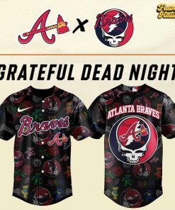 Atlanta Braves Grateful Dead Night Special Baseball Jersey