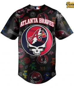 Atlanta Braves Grateful Dead Night Special Baseball Jersey 3