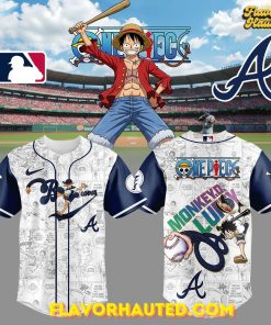 Atlanta Braves Straw Hat Monkey D. Luffy Special Baseball Jersey