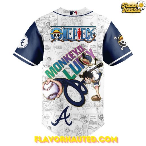 Atlanta Braves Straw Hat Monkey D. Luffy Special Baseball Jersey