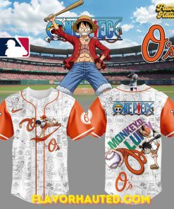Baltimore Orioles Straw Hat Monkey D. Luffy Special Baseball Jersey