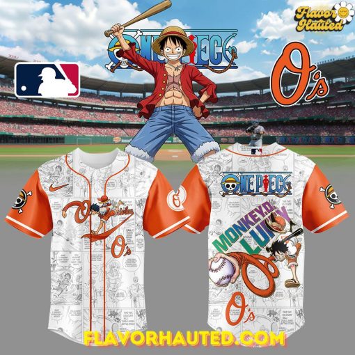 Baltimore Orioles Straw Hat Monkey D. Luffy Special Baseball Jersey