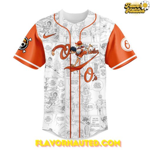 Baltimore Orioles Straw Hat Monkey D. Luffy Special Baseball Jersey