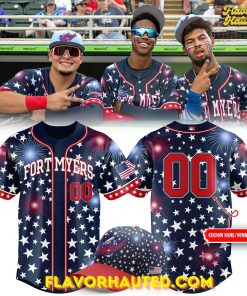 Fort Myers Mighty Mussels Independence Day 2025 Baseball Jersey