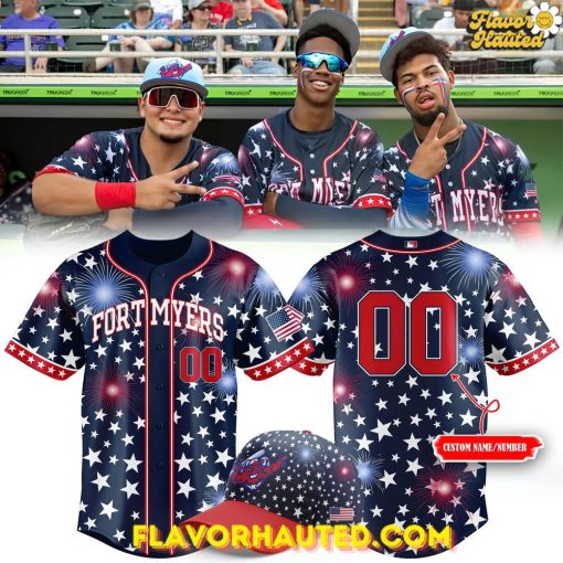 Fort Myers Mighty Mussels Independence Day 2025 Baseball Jersey