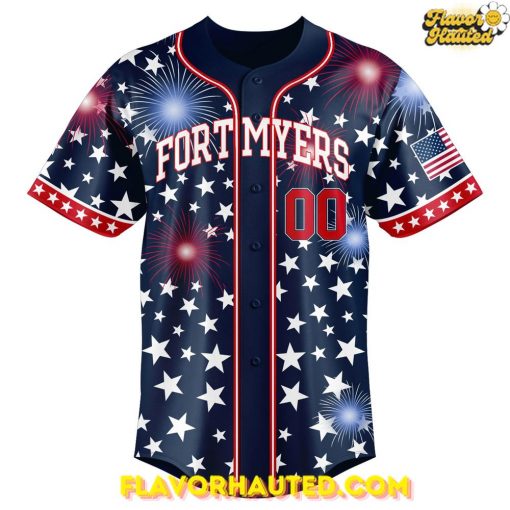Fort Myers Mighty Mussels Independence Day 2025 Baseball Jersey