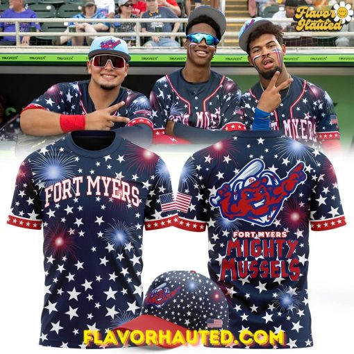 Fort Myers Mighty Mussels Independence Day 2025 T-Shirt