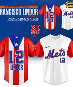 Francisco Lindor Puerto Rico-Themed New York Mets Limited Edition Baseball Jersey