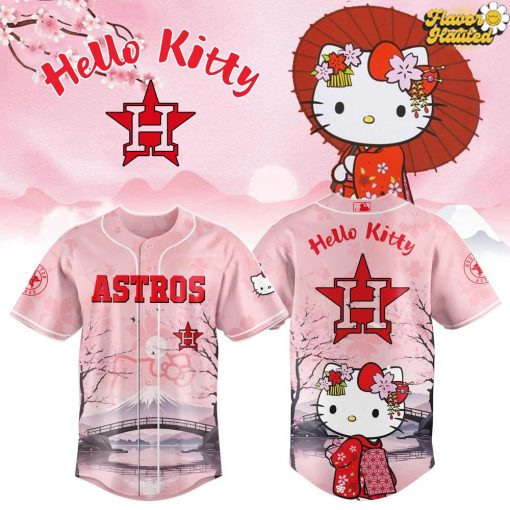 Hello Kitty x Houston Astros Sakura Pink Baseball Jersey