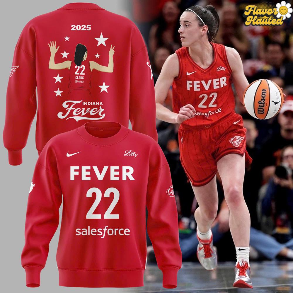 Indiana Fever Caitlin Clark #22 Red Sweatshirt Indiana Fever Caitlin Clark #22 Red Sweatshirt