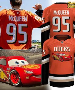 Lightning McQueen x Anaheim Ducks Special Hockey Jersey