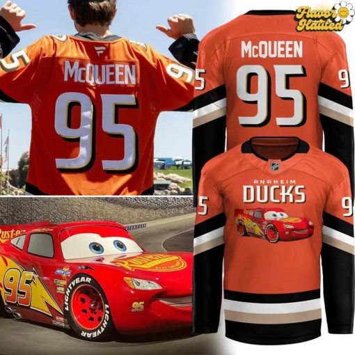 Lightning McQueen x Anaheim Ducks Special Hockey Jersey