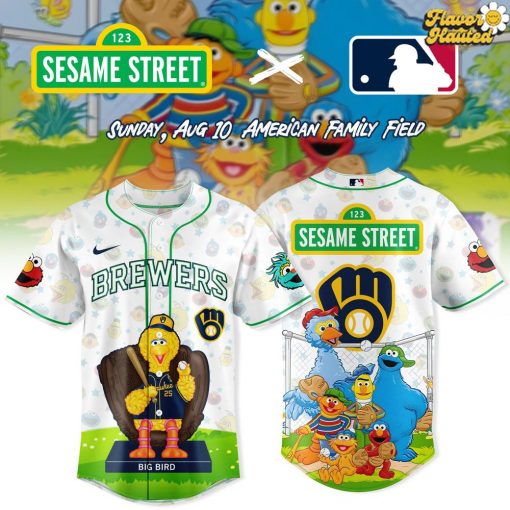 Milwaukee Brewers Sesame Street Night Special Edition Baseball Jersey
