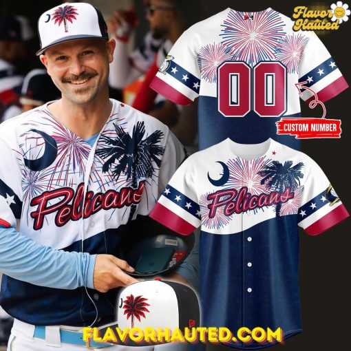 Myrtle Beach Pelicans Independence Day 2025 Baseball Jersey