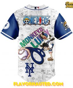 New York Mets Straw Hat MonkeyD luffy Special Baseball Jersey 3