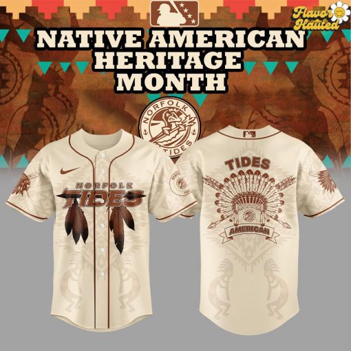 Norfolk Tides Celebrating Native American Heritage Month Special Baseball Jersey