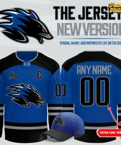 Official Saint John Sea Dogs New 2025 Blue Hockey Jersey