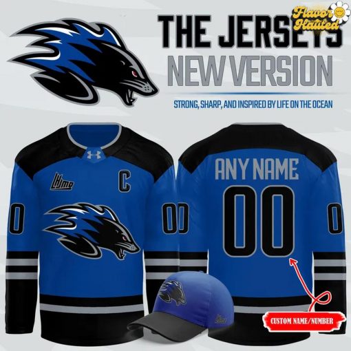 Official Saint John Sea Dogs New 2025 Blue Hockey Jersey