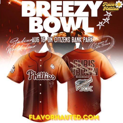 Philadelphia Phillies x Breezy Bowl XX Tour 2025 Baseball Jersey