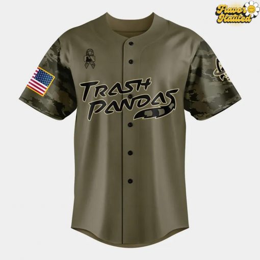 Rocket City Trash Pandas Military Appreciation 2025 Baseball Jersey