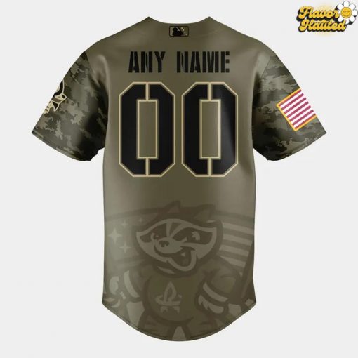 Rocket City Trash Pandas Military Appreciation 2025 Baseball Jersey