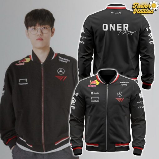 SK Telecom T1 Player Signature Bomber Jacket – Faker, Oner, Gumayusi, Keria, Doran
