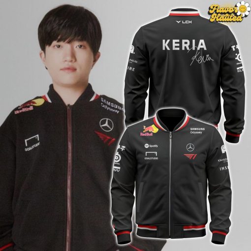SK Telecom T1 Player Signature Bomber Jacket – Faker, Oner, Gumayusi, Keria, Doran