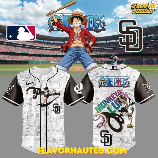 San Diego Padres Straw Hat Monkey D. Luffy Special Baseball Jersey