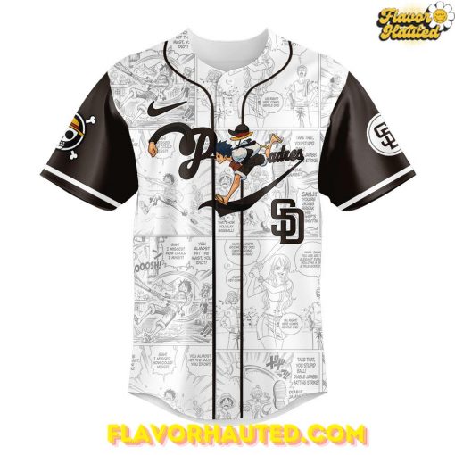 San Diego Padres Straw Hat Monkey D. Luffy Special Baseball Jersey