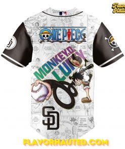 San Diego Padres Straw Hat MonkeyD luffy Special Baseball Jersey 3